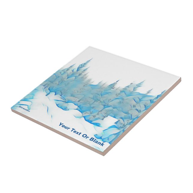 Carreau Arbres bleus neigeux (Côté)