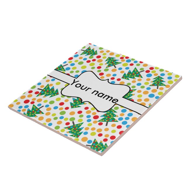 Carreau Arbres de Noël motif (Côté)