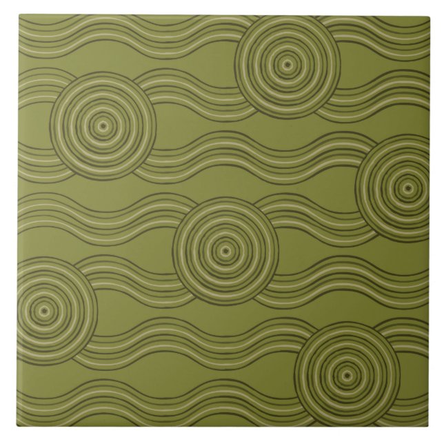 Carreau Arbuste d'art autochtone (Devant)