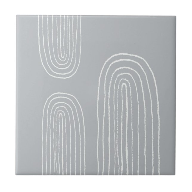 Carreau Arc-en-ciel chic Boho milieu du siècle (Devant)