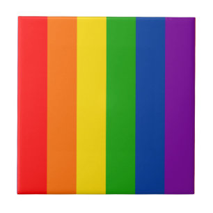 Carreau Arc-en-ciel LGBTQ+ Pride drapeau, couleurs Gay pri