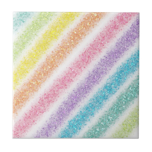 Carreau Arc-en-ciel Pailleté Pastel (Devant)