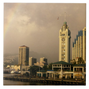 Carreau Arc-en-ciel sur Honolulu, Hawaï, États-Unis 2