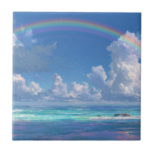 Carreau Arc-en-ciel sur l'océan