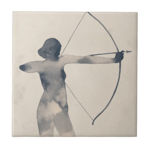 Carreau Archeresse aquarelle Silhouette