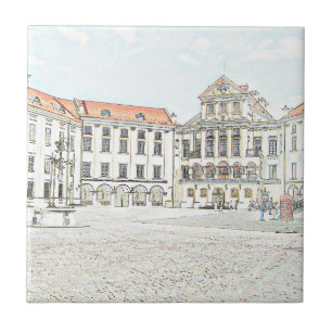 Carreau Architecture du Palais du Vieux Château Croquis