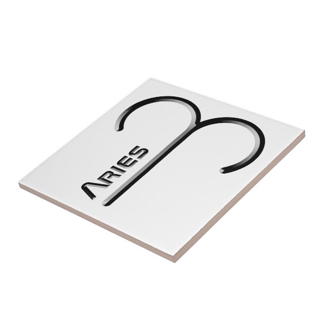 Carreau ARIES, Conception abstraite du signe zodiaque, (Côté)