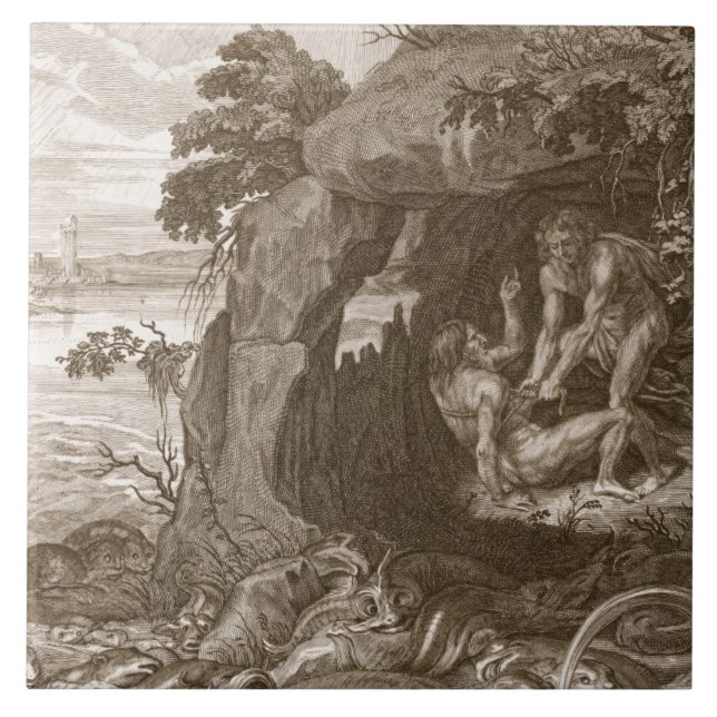 Carreau Aristeus oblige proteus pour indiquer ses oracles, (Devant)