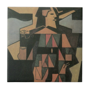 Carreau Arlequin par Juan Gris, Art Cubisme Vintage