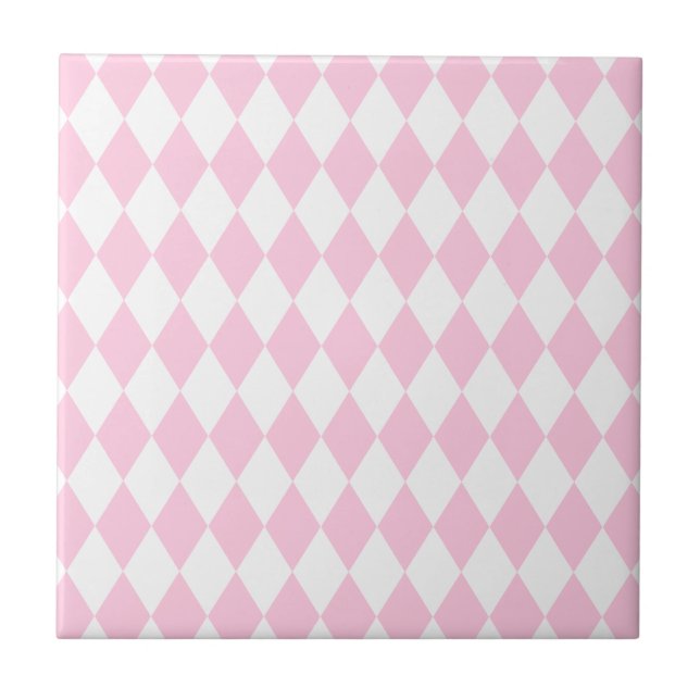 Carreau Arlequin rose et blanc (Devant)