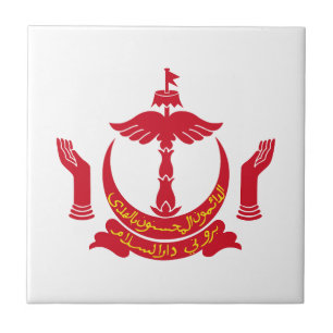 Carreau Armoiries de pays Brunei symbole emblème drapeau