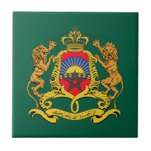 Carreau armoiries de pays Maroc symbole emblème drapeau