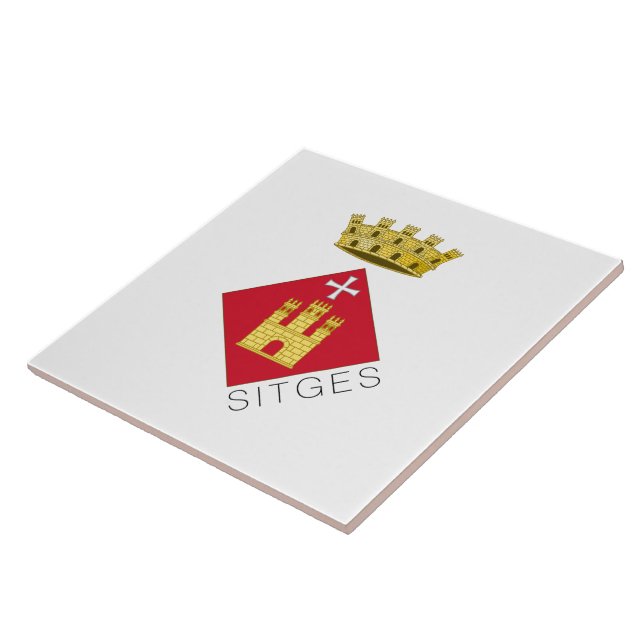 Carreau Armoiries de Sitges (Catalogne) (Côté)