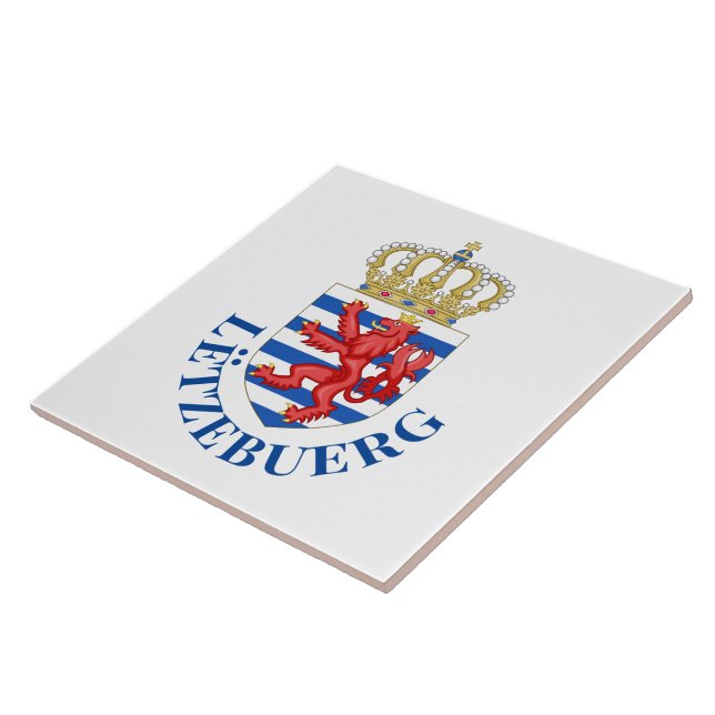 Carreau Armoiries luxembourgeoises (avec nom en dessous) (Côté)