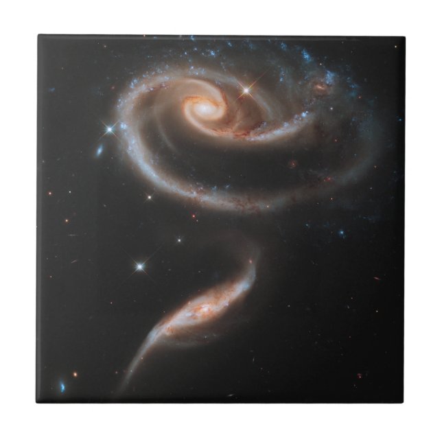 Carreau Arp 273 Galaxies Interagissant En Andromède. (Devant)