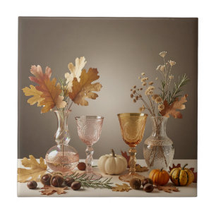 Carreau Arrangement élégant de vase en verre de still life