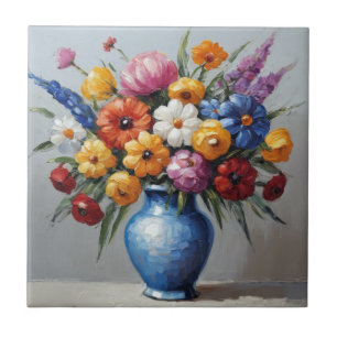 Carreau Arrangement floral coloré
