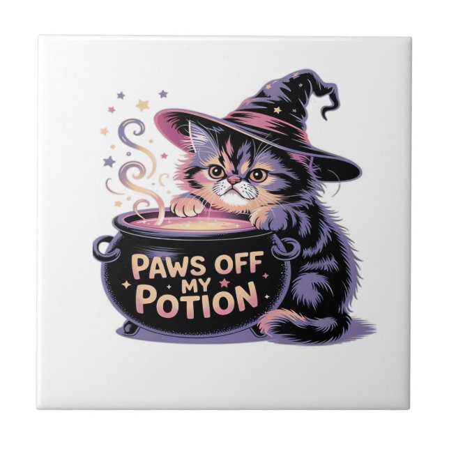 Carreau Arrêtez de toucher à ma potion, chat de sorcière H (Devant)