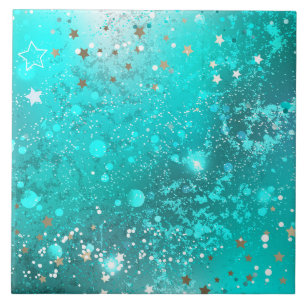Carreau Arrière - plan à huile Turquoise de la menthe