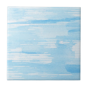 Carreau Arrière - plan bleu abstrait d'aquarelle, texture