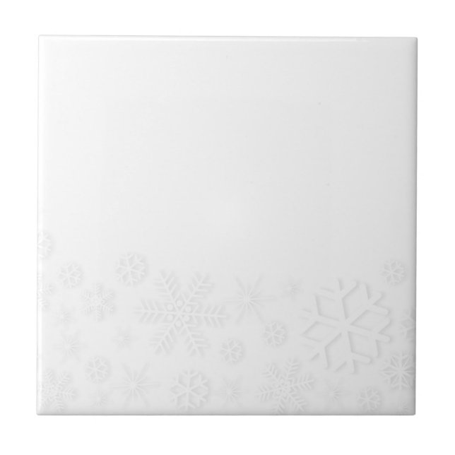 Carreau Arrière - plan de flocon de neige blanc (Devant)