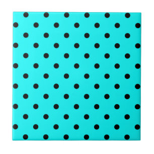 Carreau Arrière - plan de pois turquoise