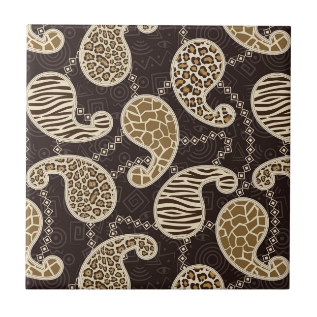 Carreau Arrière - plan de style de Paisley (Devant)