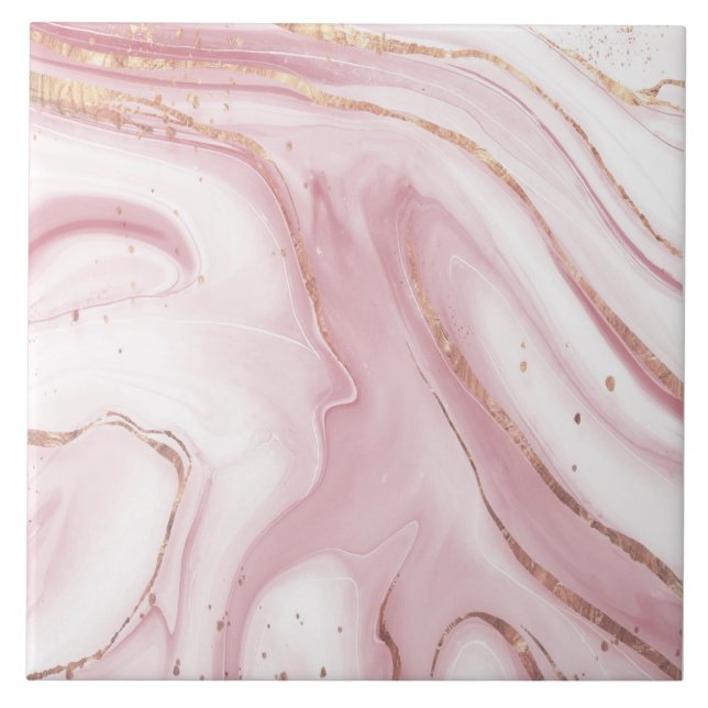 Carreau Arrière - plan en marbre liquide avec texture doré (Devant)