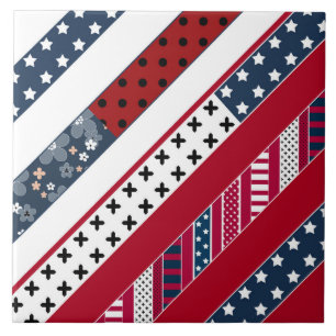 Carreau Arrière - plan patriotique national bleu rouge ble