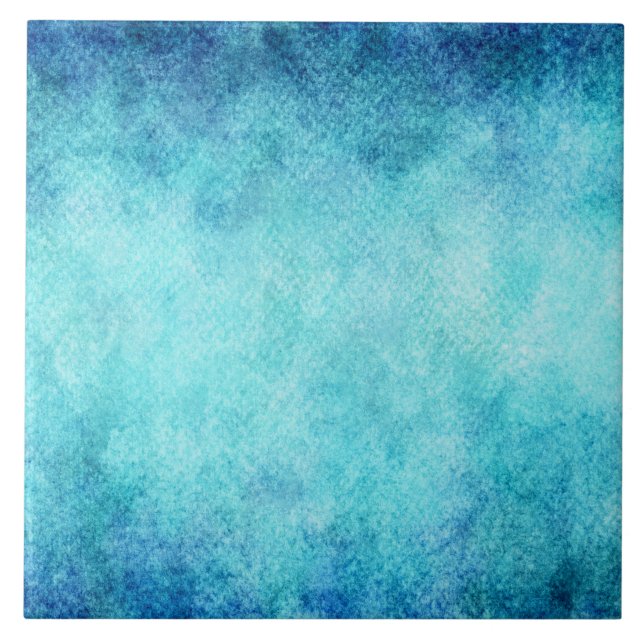 Carreau Arrière - plan personnalisé par aquarelle bleue (Devant)