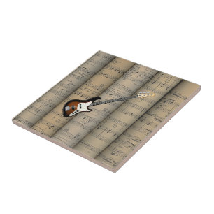 Carreau Arrière - plan roulé par ~ de musique de feuille