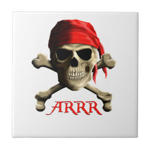 Carreau ARRR Parle Comme Un Jolly roger Pirate