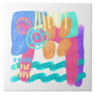 Carreau Art Abstrait coloré