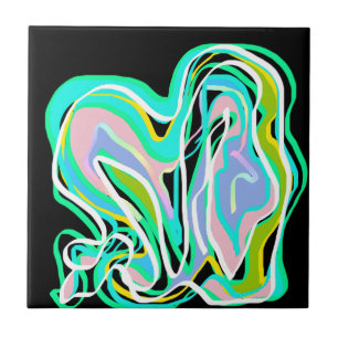 Carreau Art Abstrait Couleurs Vives