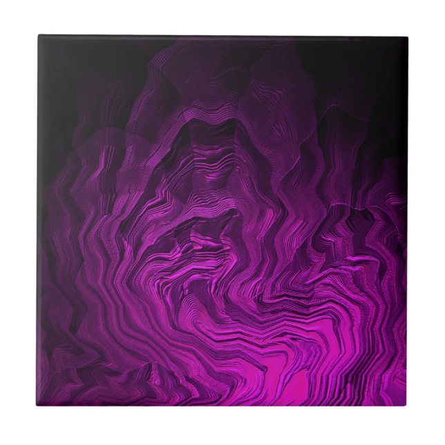 Carreau Art abstrait de fil violet (Devant)