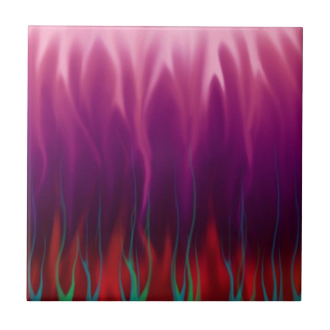 Carreau Art abstrait - Feu - Flammes (Devant)