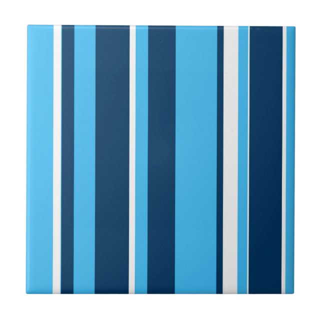 Carreau Art abstrait funky lumière bleu foncé blanc (Devant)