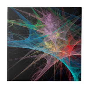 Carreau Art Abstrait Glace Arc-en-ciel