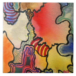 Carreau Art Abstrait libre conception de formes principale