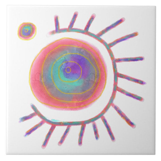 Carreau Art Abstrait original (Devant)