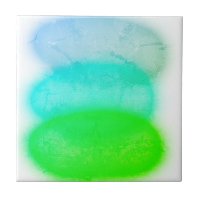 Carreau Art Abstrait Pastel Couleurs Turquoise (Devant)