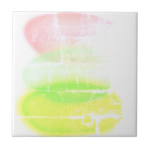 Carreau Art Abstrait Pastel Couleurs Turquoise