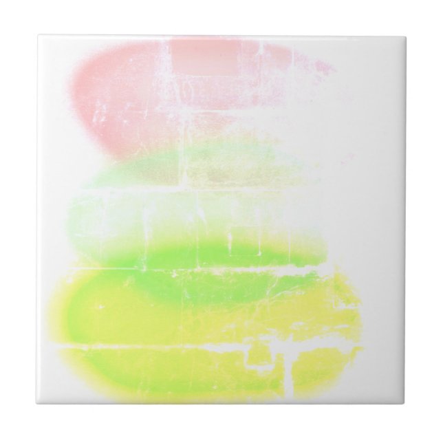 Carreau Art Abstrait Pastel Couleurs Turquoise (Devant)