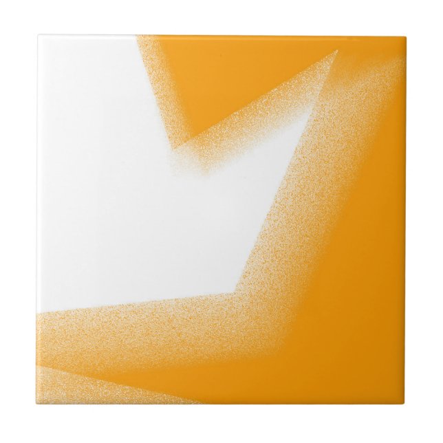 Carreau Art Abstrait Pastel Orange Blanc (Devant)