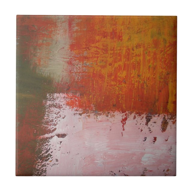 Carreau Art Abstrait Peinture Art Moderne (Devant)