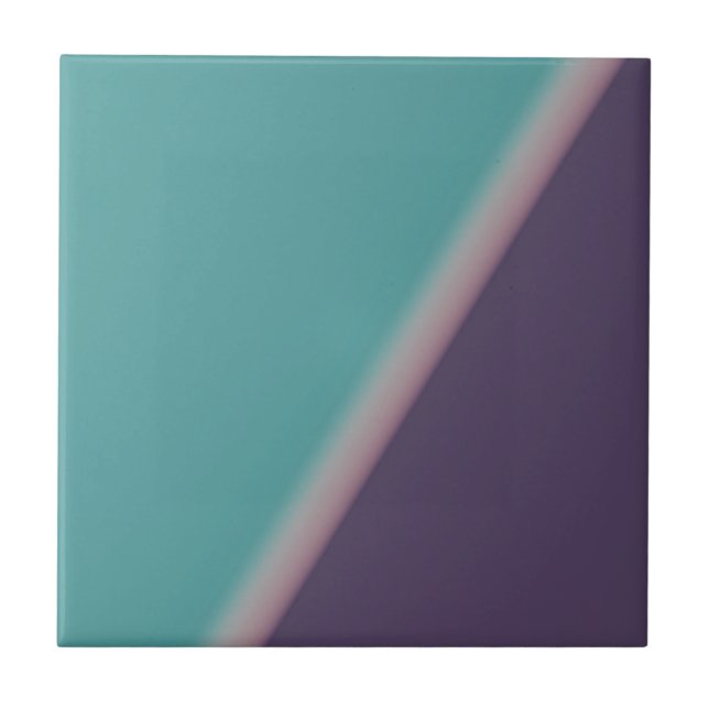 Carreau Art Abstrait Turquoise violet (Devant)