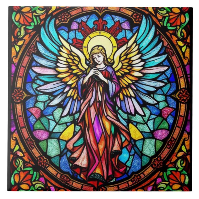 Carreau Art Angel en verre tendu | Spirituel et Religieux (Devant)