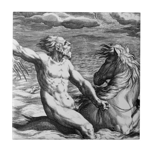 Carreau Art antique poseidon imaginaire (Devant)