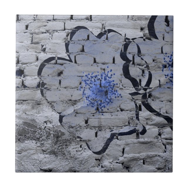 Carreau Art arrière - plan numérique de fleurs / motif de  (Devant)