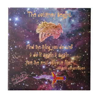 Carreau Art by Micheal Le voyage commence Carrelage cérami